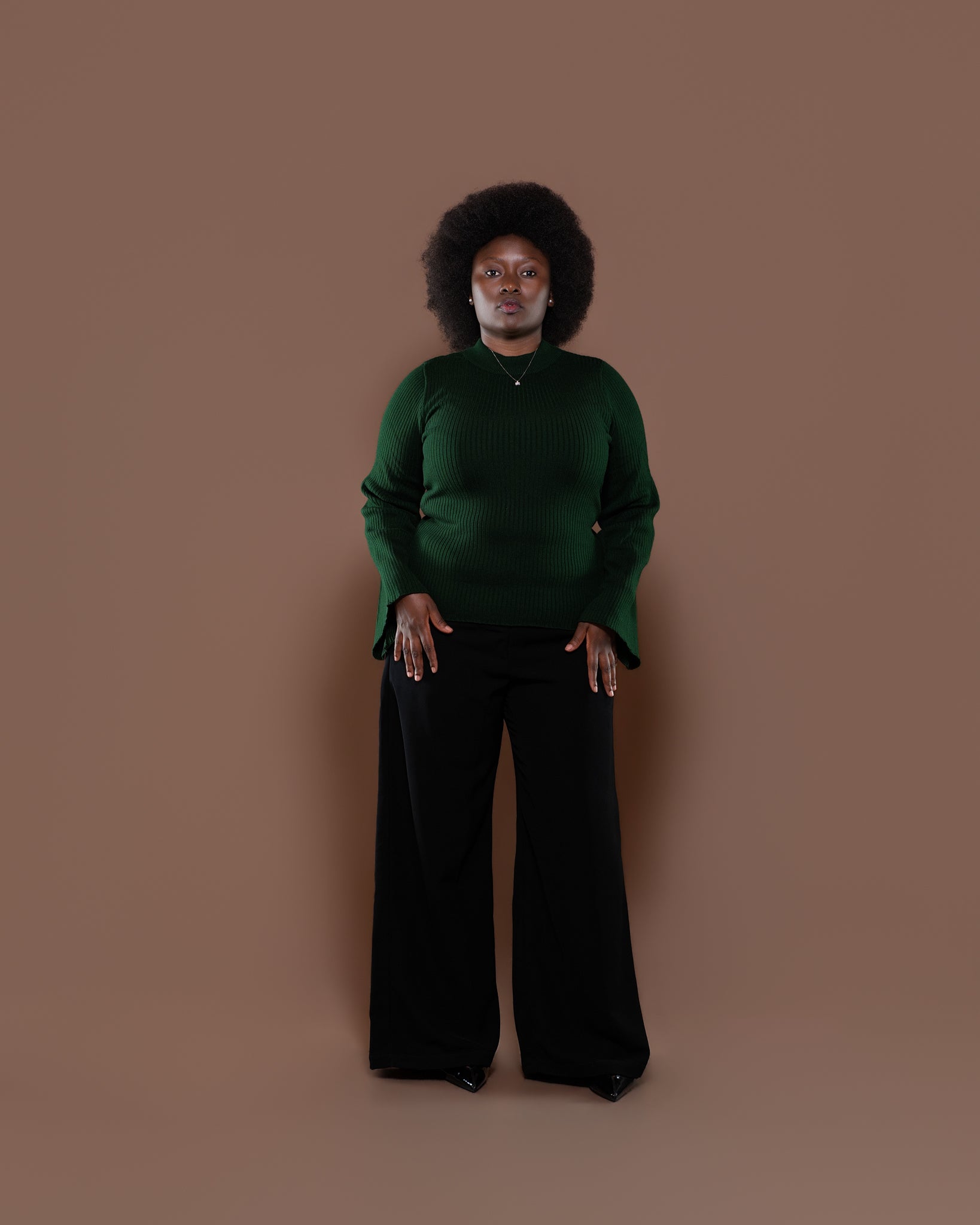 Aura Knit Top in Emerald